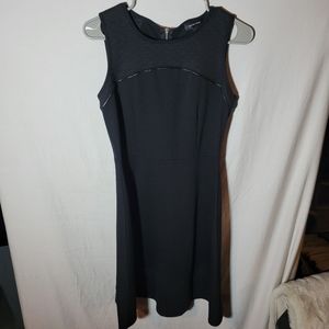 2/$12 Little Black Dress LBD Sheath "leather" detail 4
